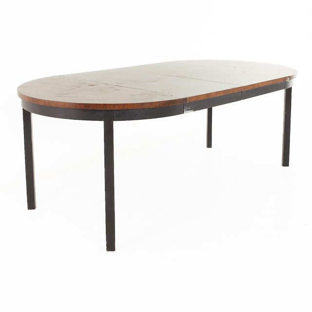 Founders Mid Century Rosewood Expanding Dining Table With 2 Leaves For Sale - Image 10 of 13