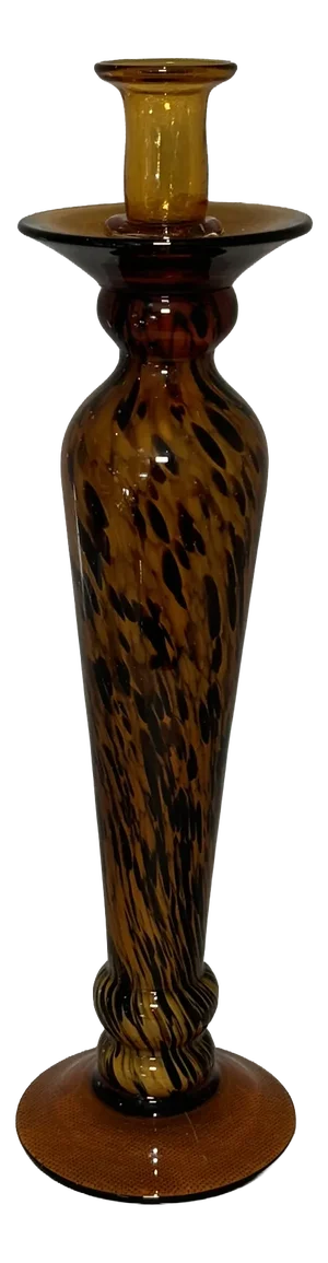 Tall Italian Art Glass Candlestick in the style of Murano, 1970s