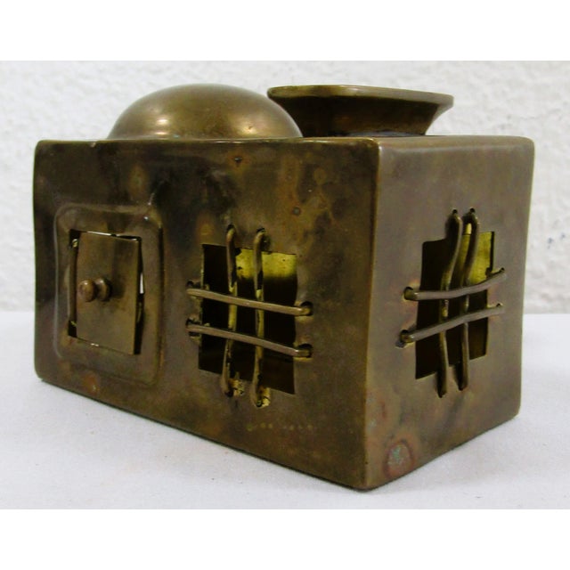Mid 19th Century Persian Brass Tzedakah Justice or Charity Box For Sale - Image 4 of 12