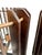 1960s Mid-Century Modern Walnut & Brass Slat Table Lamps, Sculptural Barrel Form, a Pair For Sale In Little Rock - Image 6 of 12