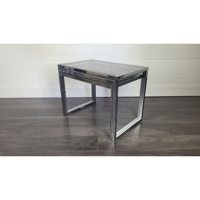 Mid-Century Modern MDA Nesting Tables attributed to Howard Miller for Miller Design Associates, 1970s, Set of 3 For Sale - Image 3 of 10