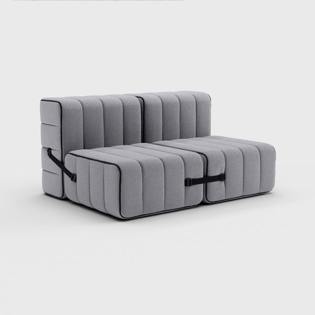2-Seater Modular Sofa in Jet Fabric by Ambivalenz, Set of 4 For Sale - Image 18 of 18