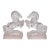 L E Smith Glass Horse Bookends, a Pair For Sale