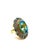 Late 20th Century Bochic “Capri” Vintage Blue Topaz, Tanzanite & Diamond Ring Set In 18K Gold & Silver For Sale - Image 5 of 11