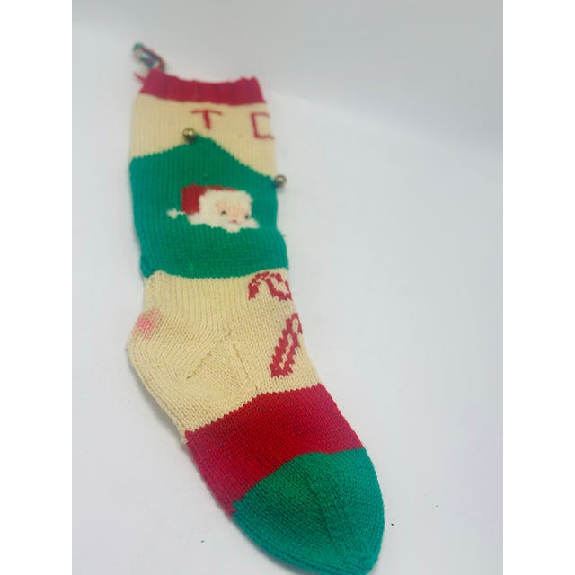 Vintage Handmade Keepsake Christmas Stocking For Sale - Image 4 of 4