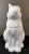 Modern White Rabbit With Gold Ears Cookie Jar For Sale - Image 9 of 10