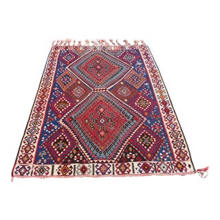 Vintage Turkish Anatolian Kilim Rug - 63"x86.5" For Sale