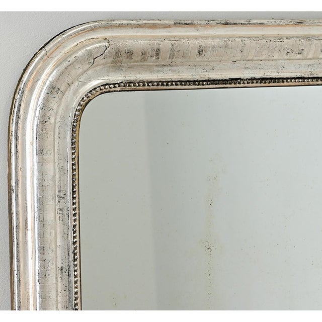 French 19th Century Louis Philippe Silver Gilt Mantel Mirror For Sale - Image 11 of 13