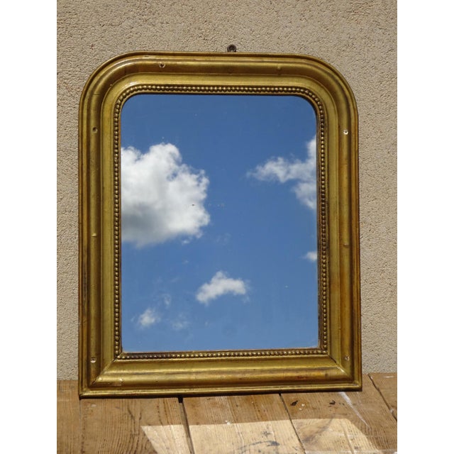 Wood Louis Philippe Gilt Mirror, 1850s For Sale - Image 7 of 15