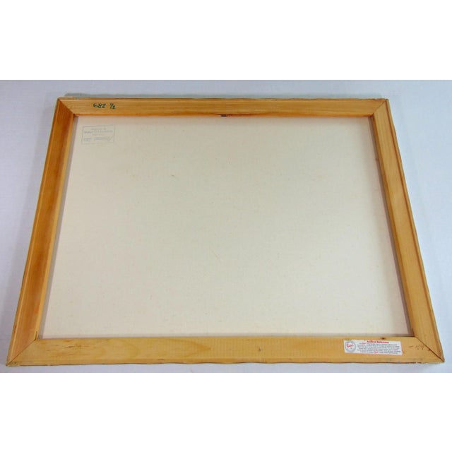 Abstract Original Oil Painting Walter Taft Bradshaw "Yeah! I" Abstract 30x20 Unframed For Sale - Image 3 of 3