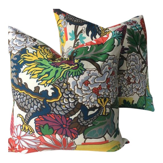 Chiang Mai Dragon Alabaster Linen Pillows A Pair Chairish