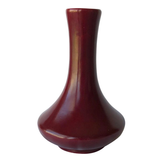 Early 20th Century Art Deco Royal Haeger Oxblood Bud Vase For Sale