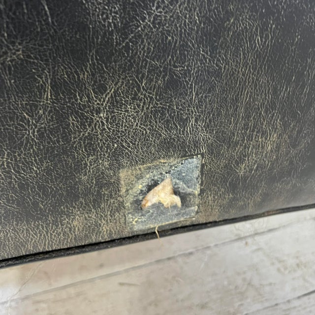 Prestige Leather Sofa With Chrome Legs For Sale In Cleveland - Image 6 of 11