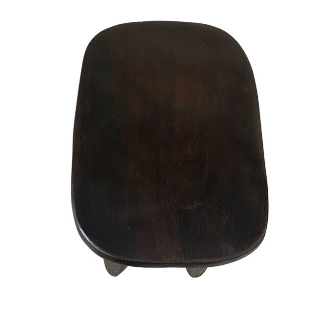 African Senufo Wood Milk Stool I . Coast 14" W For Sale In New York - Image 6 of 7