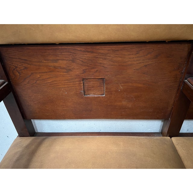 Art Deco 2-Seater Bench in Mahogany, 20th Century For Sale - Image 4 of 13