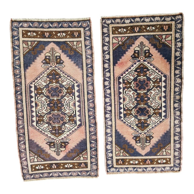 1960s Turkish Oriental Matching Runner in Muted Colors - a Pair For Sale