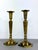 Mid 20th Century Mid-Century Modern Tall Faceted Brass Candlesticks - A Pair For Sale - Image 5 of 12