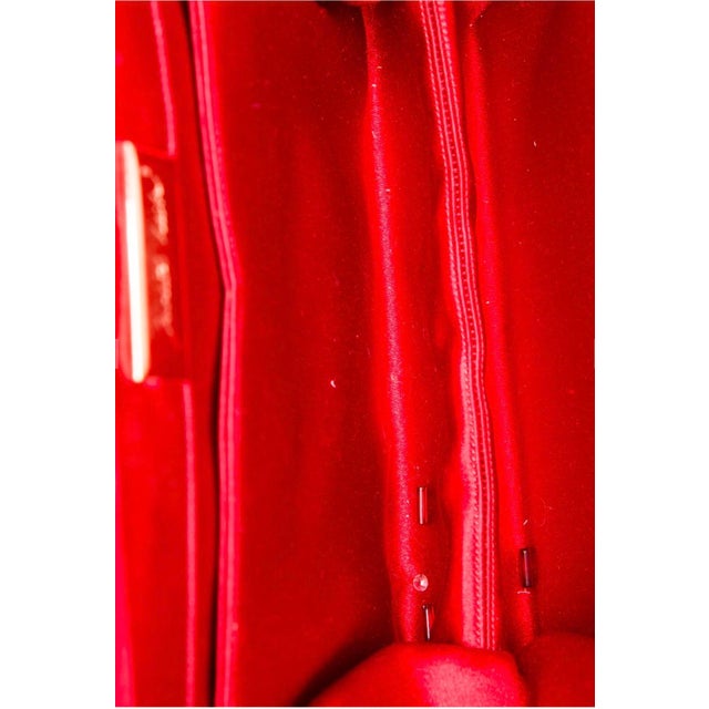 90s Judith Leiber Red Satin Evening handBag Crystal Shoulder Day Vintage Clutch For Sale In Los Angeles - Image 6 of 17