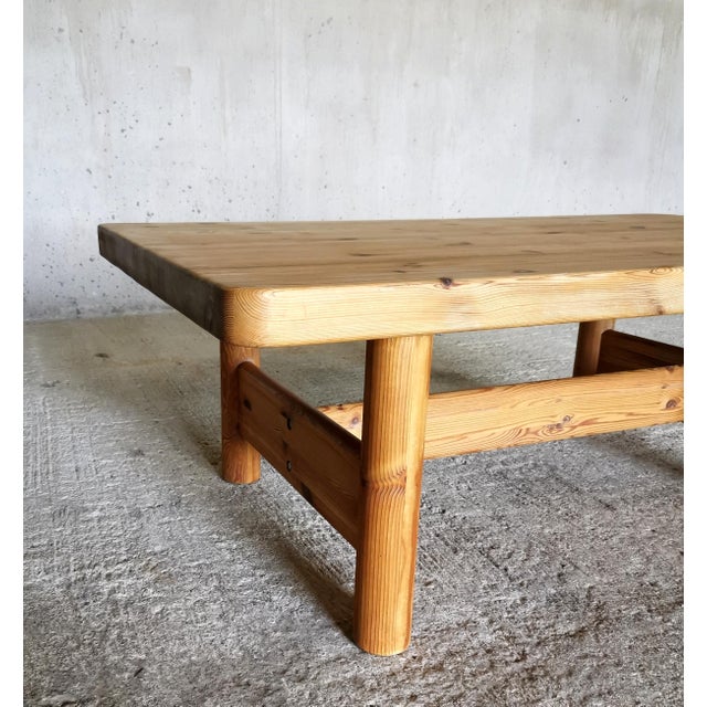 Light Yellow Danish Minimalist Coffee Table in Oregon Pine by Knud Friis & Elmar Moltke, 1970s For Sale - Image 8 of 12