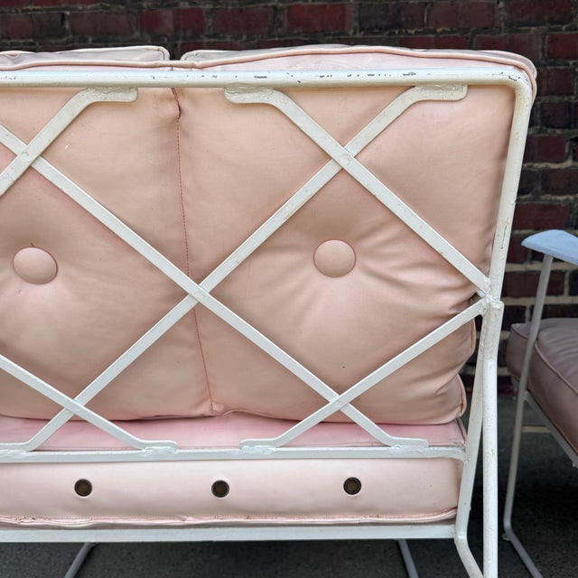 Very Rare Salterini Pair of Lounge Chairs and Ottomans For Sale - Image 11 of 12