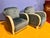 Art Deco Club Chairs in Parchment and Avion-Colored Velvet, 1930s, Set of 2 For Sale - Image 9 of 9