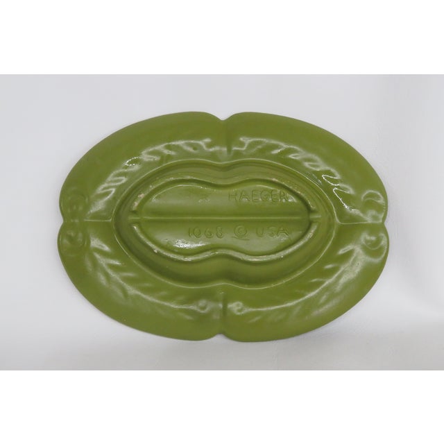 Haeger Mid Century Modern Haeger Pottery Green Ashtray 4520b For Sale - Image 4 of 16
