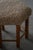 Mid-Century Modern Hexagon Oak Stool with Lambswool Seat and Bobbin Legs, 1950s For Sale - Image 10 of 12