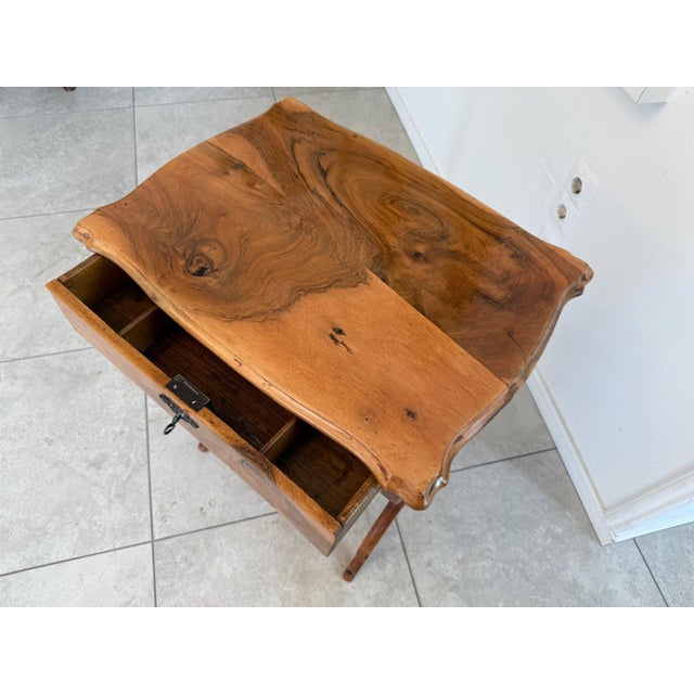 Biedermeier Sewing Table in Spruce For Sale - Image 4 of 9