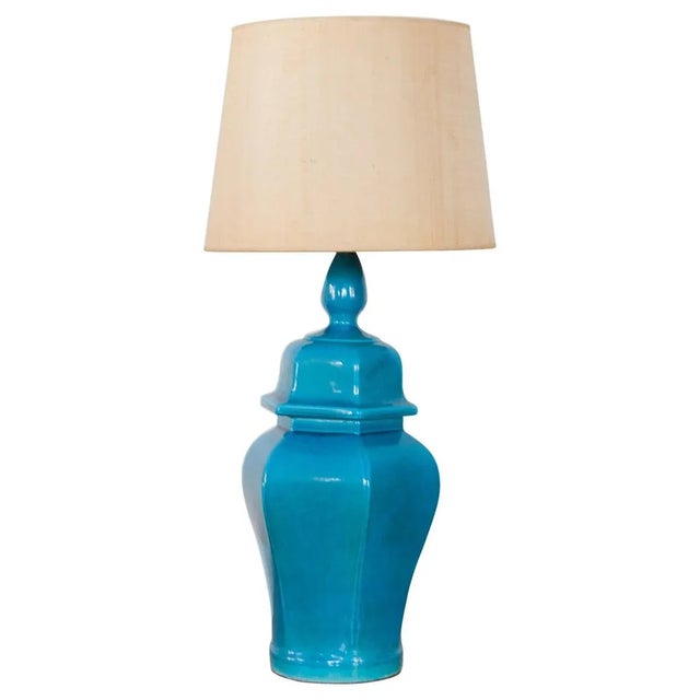 Blue Table Lamp, Italy, 1970s For Sale - Image 9 of 9
