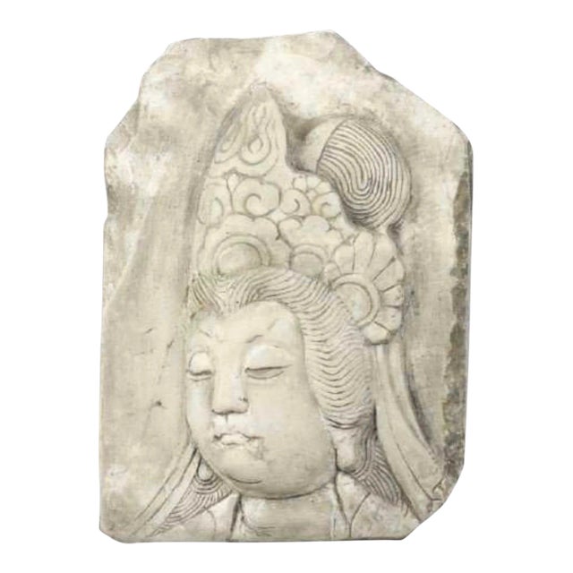 Late 19th Century Vintage Asian Carved Mable Figure For Sale