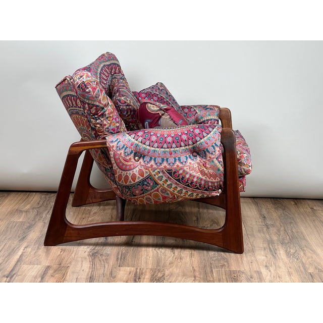 1970s Vintage Mid-Century Modern Adrian Pearsall for Craft Associates Walnut Wingback Chair Circa 1970 For Sale - Image 5 of 10