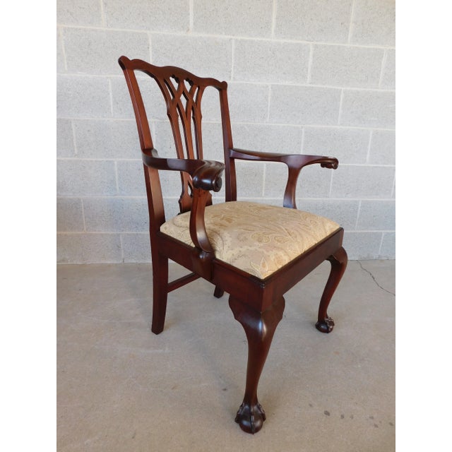 Brown Potthast Bros Chippendale Style Mahogany Ball & Claw Foot Set of 8 Dining Chairs For Sale - Image 8 of 13