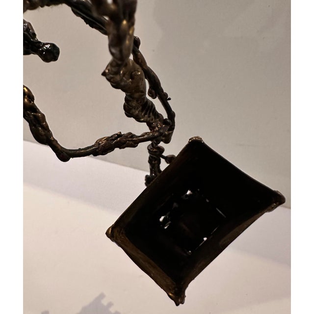 1960s Brutalist Mixed Metal Figure Sculpture For Sale - Image 10 of 10