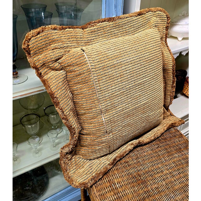 Textile Floral AubussonThrow Pillow For Sale - Image 7 of 9