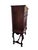 Brown Antique Italian Renaissance Revival Walnut Marble Hutch China Liquor Cabinet Bar For Sale - Image 8 of 16