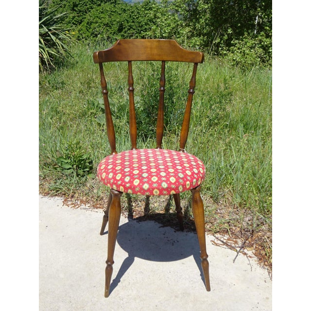 Wood and Fabric Chairs, Set of 2 For Sale - Image 13 of 18