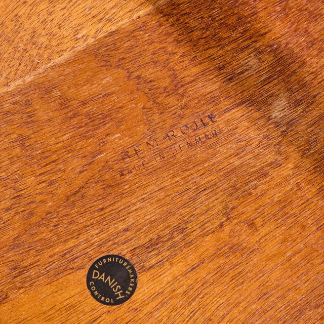 Hans Olsen for Frem Rojle Mid Century Expanding Teak Dining Table With 4 Nesting Chairs For Sale - Image 16 of 16