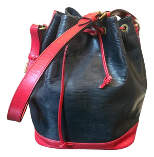 1994 Louis Vuitton Black and Red Epi Leather Shoulder Bag