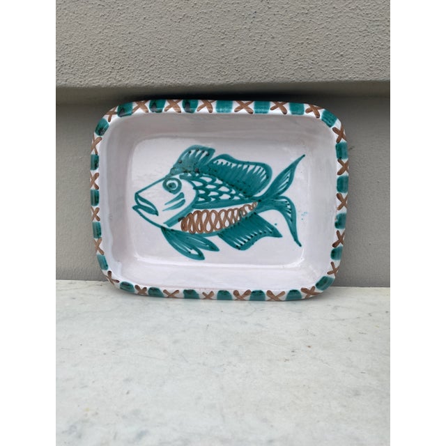Ceramic Mid-Century French Ceramic Fish Dish Robert Picault Vallauris For Sale - Image 7 of 7