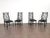 Dining Chairs in Black Enameled Wood and Smooth Velvet, Italy, 1980s, Set of 4 For Sale - Image 4 of 13