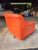 Vintage 1950s Midcentury Modern Pontiac Chair Co for Montgomery Ward Orange Swivel Rocking Chair For Sale In Baltimore - Image 6 of 10
