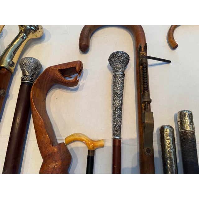 A Collection of Twelve Antique Walking Sticks/Canes With Three Crops For Sale - Image 10 of 10