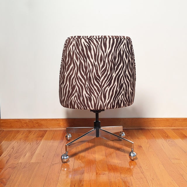 Animal Print Upholstered Desk Chair Chairish
