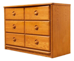 Mid 20th Century Oak Three Drawer Dresser
