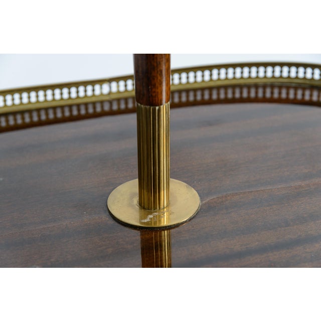 1960s French Hollywood Regency Brass Gallery Bouillotte Table Floor Lamp For Sale - Image 9 of 14