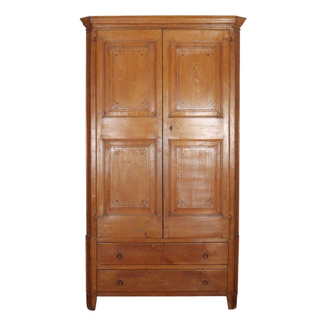 English Painted Linen Cabinet For Sale