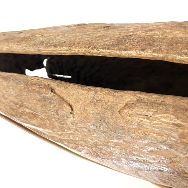 Wood Tribal Slit Drum Sculptural Accent Piece For Sale - Image 16 of 18