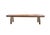 Contemporary Solid Teak Wood Bench With Softened Edges and Sculptural Leg Form For Sale - Image 3 of 8