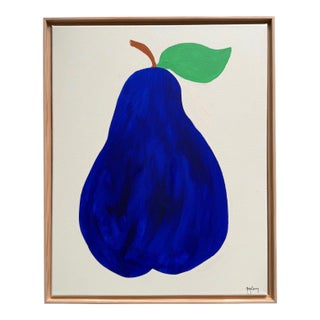 "The Blue Pear" Original Painting by Tony Curry For Sale