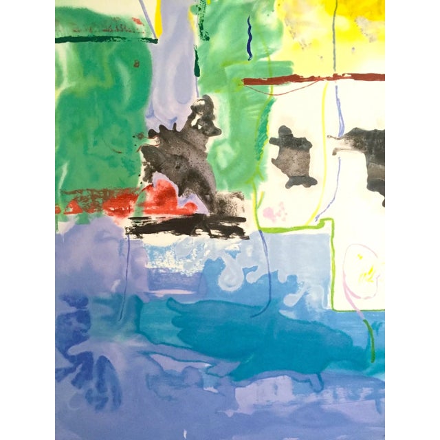 Purple Helen Frankenthaler Vintage Abstract Expressionist Limited Edition Large Hand Pulled Silkscreen Print " Westwind " 1994 For Sale - Image 8 of 13